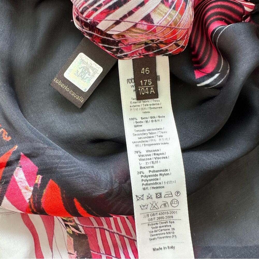 Roberto Cavalli women silk blouse size 46IT or 10 US Authentic - Picture 7 of 9